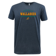 A gray lightweight Wallabies Rugby Wordmark Supersoft Tee with the WRS LAT logo printed on the front.
