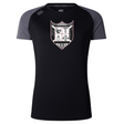 Troy University Rugby Women's Elite Training Tee by WRS Canterbury, featuring a large white shield logo with heraldic symbols on the chest.