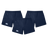 The Women's Canterbury Yokohama Short 3-Pack Bundle offers three navy blue shorts with left-side logos featuring Vapodri Fabric for ultimate comfort. Designed as women's rugby shorts by Bundle Canterbury, they ensure you stay dry and stylish on and off the field.