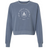 Introducing the New Saint Andrews College Women’s Garment-Dyed Mid-Length Crewneck Sweatshirt by EMB S&S Activewear—a blue heavyweight fleece sweatshirt designed with a mid-length silhouette. This stylish and comfortable everyday crewneck features “New Saint Andrews RFC 1994” and a white crest printed on the front.