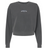The EMB S&S Activewear South Orange County Raptors Women’s Garment-Dyed Mid-Length Crewneck Sweatshirt comes in a dark gray hue and features small white chest text stating, “Raptors Playby Est. 1995.” Made from heavyweight fleece, this relaxed-fit sweatshirt includes ribbed cuffs for enduring comfort and style.