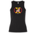 The Potomac Exiles Rugby Club Women's Baby Rib Tank by EMB S&S Activewear is a black stretch-fit top featuring a 2014 design with Maryland and DC flag elements inside a large "X" and laurel wreath on the chest, offering classic style and comfort.