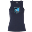The EMB S&S Activewear Minneapolis Mayhem Rugby Women’s Baby Rib Tank is a navy blue sleeveless top featuring the Minneapolis Mayhem Rugby logo in white, blue, and black on the chest.