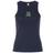 Navy blue Takoma Touch Rugby Women’s Baby Rib Tank featuring a Takoma TRFC rooster logo centered on the chest.