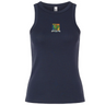 Navy blue Takoma Touch Rugby Women’s Baby Rib Tank featuring a Takoma TRFC rooster logo centered on the chest.