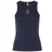 Sure! Here’s a rewritten sentence using your provided product data: The EMB S&S Activewear SF CDME Rugby Women’s Baby Rib Tank is a classic navy blue, sleeveless top designed with a comfortable stretch-fit. It features a small red and white cross-like emblem centered on the chest, with “CODE READY” displayed beneath it.