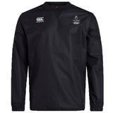 The Austin Huns Youth Rugby Club Vaposhield Contact Top by EMB Canterbury is a black, water-repellent long-sleeve training shirt with the Canterbury logo on the right and "Huns Youth Rugby" on the left chest.