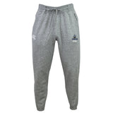 The Austin Huns Youth Rugby Leisure Sweatpant by EMB Canterbury features a gray design with a drawstring waistband, two embroidered upper-thigh logos, and soft organic cotton for all-day comfort.