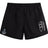 The Austin Huns Youth Rugby Tactic Short by Canterbury features an elastic waistband, "Huns Youth Rugby" left-leg logo, and a large white right-leg logo. Lightweight and durable, these EMB Canterbury shorts are perfect for training or game days.