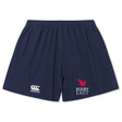 Navy blue Rugby East Conference Yokohama Short by EMB Canterbury featuring the Canterbury logo on the left leg and "Rugby East" with an eagle graphic on the right leg.