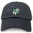 The EMB S&S Activewear Zionsville Rugby Club Adult Low-Profile Cotton Twill Dad Cap features black cotton twill with embroidered team branding and a green and white crest reading "EST. 2003" on the front.