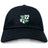 The Zionsville Rugby Club Adult Low-Profile Cotton Twill Dad Cap by EMB S&S Activewear is a black cap with an embroidered green and white shield crest and "Est. 2003" on the front.