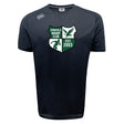 Stay cool and show team pride in the Zionsville Rugby Club Tempo Vapodri T-Shirt by WRS Canterbury, featuring the club's green and white shield (est. 2003), eagle, and rugby player graphics on a moisture-wicking black tee.