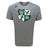 The Zionsville Rugby Club Tempo Vapodri T-Shirt by WRS Canterbury is a gray performance tee with a large club logo featuring an eagle, rugby player silhouette, and "Est. 2003" printed on the front.