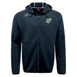The Zionsville Rugby Club Tempo Vapodri Full-Zip Hoodie by EMB Canterbury features a hood, two drawstrings, and two chest badges—a logo and club crest. Its moisture-wicking fabric keeps you comfortable on the go.