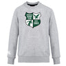The Zionsville Rugby Club Club Crew Sweatshirt by WRS Canterbury is a gray crew with an eagle, rugby player, "EST. 2003," and the club logo on the front, plus an embroidered CCC logo—a custom piece that shows your team spirit.