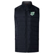 The Zionsville Rugby Club Women's Elite Microlite Gilet by EMB Canterbury features quilted insulation, a front zipper, and a green and white crest logo on the left chest.