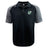 The Zionsville Rugby Club Elite Polo by EMB Canterbury features Vapodri fabric, short sleeves, buttons, a shoulder Canterbury logo, and an embroidered green and white crest on the chest in black and gray.
