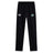 The EMB Canterbury Zionsville Rugby Club Stretch Tapered Pant features black quick-dry fabric, an elastic waistband, and two embroidered logos on the front thigh—ideal for men's workouts and sport.