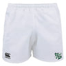 The Zionsville Rugby Club Advantage Rugby Shorts by EMB Canterbury feature an elastic waistband, Canterbury logo on the left leg, and Zionsville Rugby Club crest on the right for comfort and durability in every game.