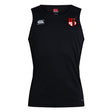 Stay at the top of your game with the Amoskeag Rugby Club Club Dry Singlet by EMB Canterbury. This black sleeveless sports top features Vapodri Technology for ultimate comfort and an iconic logo with a red shield and black and white accents. Ideal for athletic wear or as a stylish statement piece.