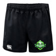 A Holy Trinity Rugby Canterbury Advantage Rugby Short with a green logo on it.