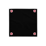 A PF LIC Rugby Canada Corner Logo Bandana with red roses on it.