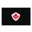 A PF LIC Rugby Canada Black Flag made of polyester.