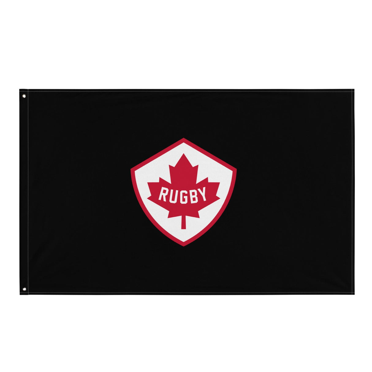 A PF LIC Rugby Canada Black Flag made of polyester.