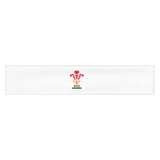 White headband with a single, colorful WRU logo on front.