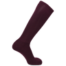 A single maroon WRS Knee-High Rugby Sock by PEARSOX with an athletic fit displayed vertically, featuring the heel and toe sections clearly visible for optimal moisture management.