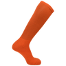 The PEARSOX WRS Knee-High Rugby Sock is a single, plain orange sock with excellent moisture management, shown against a white background.