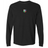 The EMB S&S Activewear British & Irish Lions Vintage Long Sleeve Comfort Tee features a small, multicolored four-symbol crest on the left chest—ideal for fans seeking classic style and comfort.
