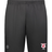 a black Washington State Rugby Alumni Coolcore Pocketed Gym Short with a red logo on it.