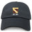The Conestoga Rugby Adult Low-Profile Cotton Twill Dad Cap by EMB S&S Activewear features the club shield logo and "EST. 1971" embroidered on the front in classic black cotton twill.