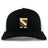 The Conestoga Rugby Retro Trucker Cap by EMB S&S Activewear features a black and white design, "Conestoga Rugby Club" logo, "EST. 1971" embroidery, and a classic snapback closure for adjustable fit.