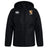 The Conestoga Rugby Club Vaposhield Stadium Jacket by EMB Canterbury features a black hood, zip front, padded insulation, Canterbury logo on the right chest, and a crest with "EST. 1971" on the left chest.