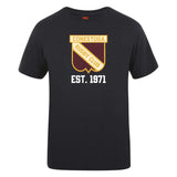 The Conestoga Rugby Club Plain Tee by WRS Canterbury is a black cotton blend shirt with the club crest and "EST. 1971" in white—ideal for fans seeking a customizable supporter tee.