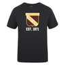 The Conestoga Rugby Club Plain Tee by WRS Canterbury is a black cotton blend shirt with the club crest and "EST. 1971" in white—ideal for fans seeking a customizable supporter tee.