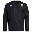 The Conestoga Rugby Club Vaposhield Contact Top by EMB Canterbury is a black long-sleeve training top with a gold shield logo ("EST. 1971") and the Canterbury logo on the chest, featuring advanced Vaposhield technology for performance.