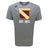 The Conestoga Rugby Tempo Vapodri T-Shirt by WRS Canterbury is a grey athletic shirt with a shield logo and "Conestoga Rugby Club Est. 1971" in yellow, maroon, and white text on the chest.