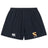 The Conestoga Rugby Yokohama Short by EMB Canterbury is navy blue, crafted from lightweight durable fabric, with a Canterbury logo on the left leg and an "EST. 1871" sports club crest on the right.