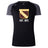 The Conestoga Rugby Women’s Elite Training Tee by WRS Canterbury is a black and gray short-sleeve shirt with the club logo and “Est. 1971” on the front, crafted from lightweight, breathable fabric for comfort.