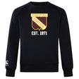 The Conestoga Rugby Club Crew Sweatshirt by WRS Canterbury features the club crest and "EST. 1971" on the front, plus an embroidered CCC logo on the ultra-soft left sleeve.