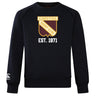 The Conestoga Rugby Club Crew Sweatshirt by WRS Canterbury features the club crest and "EST. 1971" on the front, plus an embroidered CCC logo on the ultra-soft left sleeve.