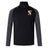 Black and dark gray Conestoga Rugby Elite First Layer quarter-zip by EMB Canterbury, featuring a gold and brown embroidered crest with "EST. 1971" on the left chest, plus VapoDri technology for superior comfort.