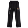 The Conestoga Rugby Cuffed Hem Stadium Pant by EMB Canterbury features an elastic waistband, cuffed hem, and logo prints on the front. Ideal for stadium wear, these men's pants combine comfort and style.