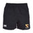 The Conestoga Rugby Professional Polyester Rugby Short by EMB Canterbury features an elastic waistband, durable black polyester, the Canterbury logo on the left leg, and the Conestoga Rugby Club crest with "EST. 1971" on the right.