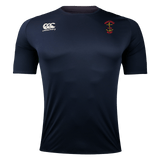 A Rhode Island Rugby Club Canterbury Core Vapodri Superlight Rugby T-Shirt with the crest on the front.