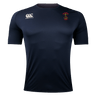 A Rhode Island Rugby Club Canterbury Core Vapodri Superlight Rugby T-Shirt with the crest on the front.